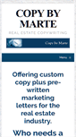 Mobile Screenshot of copybymarte.com